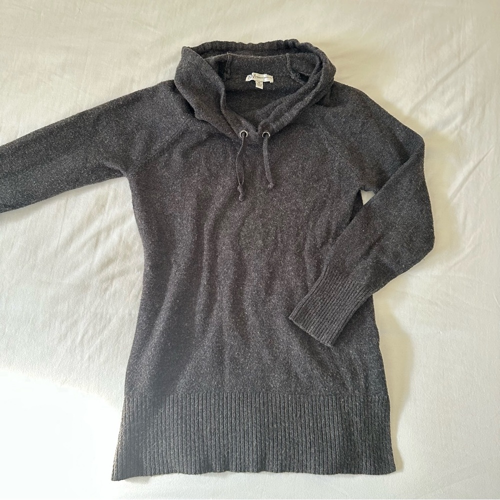 Vintage Neiman Marcus Charcoal Funnel Neck Sweater